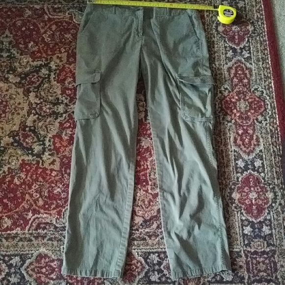 J Jill Cotton Cargo Pant Green - Picture 1 of 7